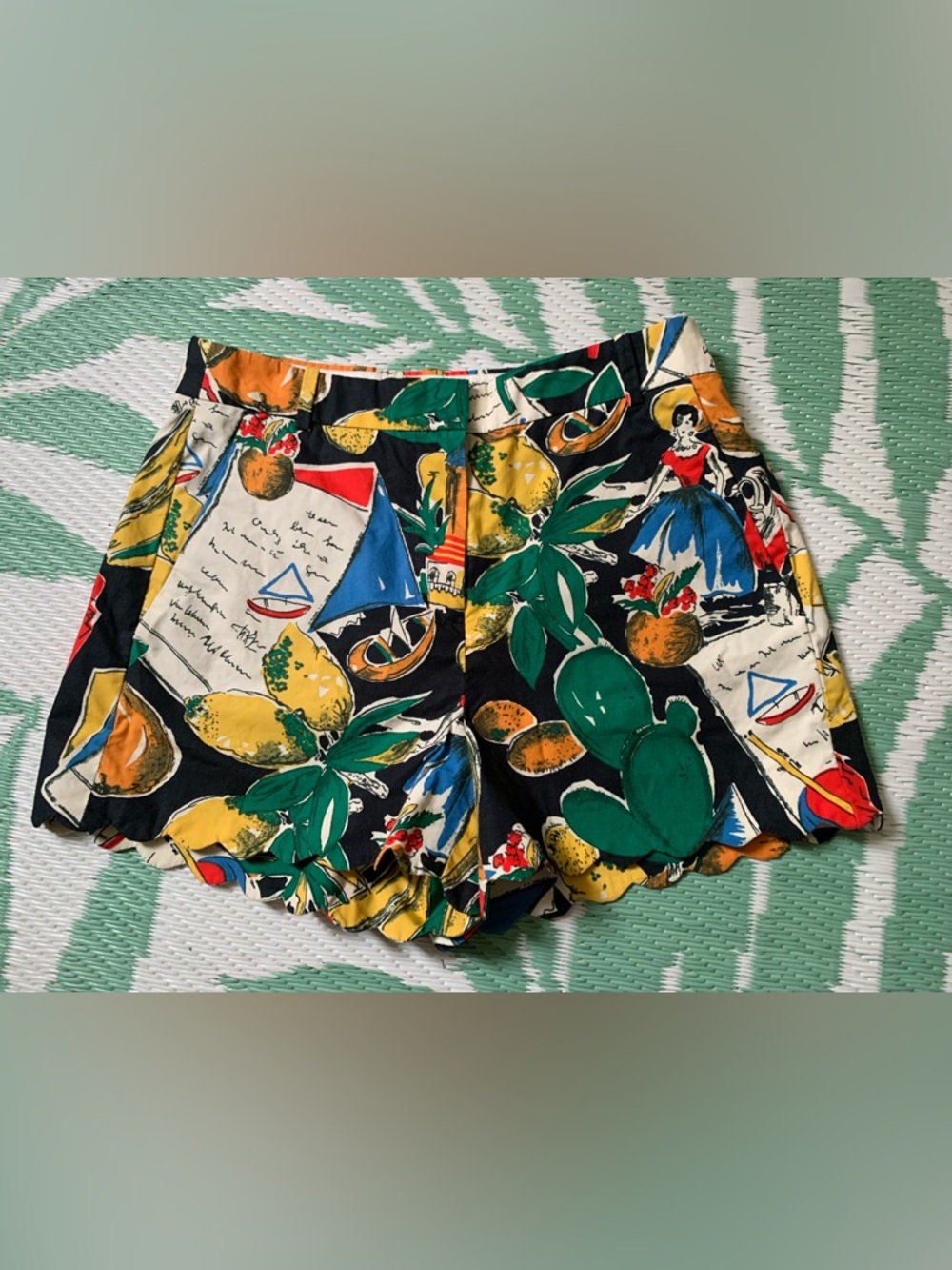 J.Crew postcard print shorts size 0